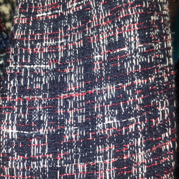 ZARA BLUE tweed  MOTO JACKET size S - Picture 6 of 6